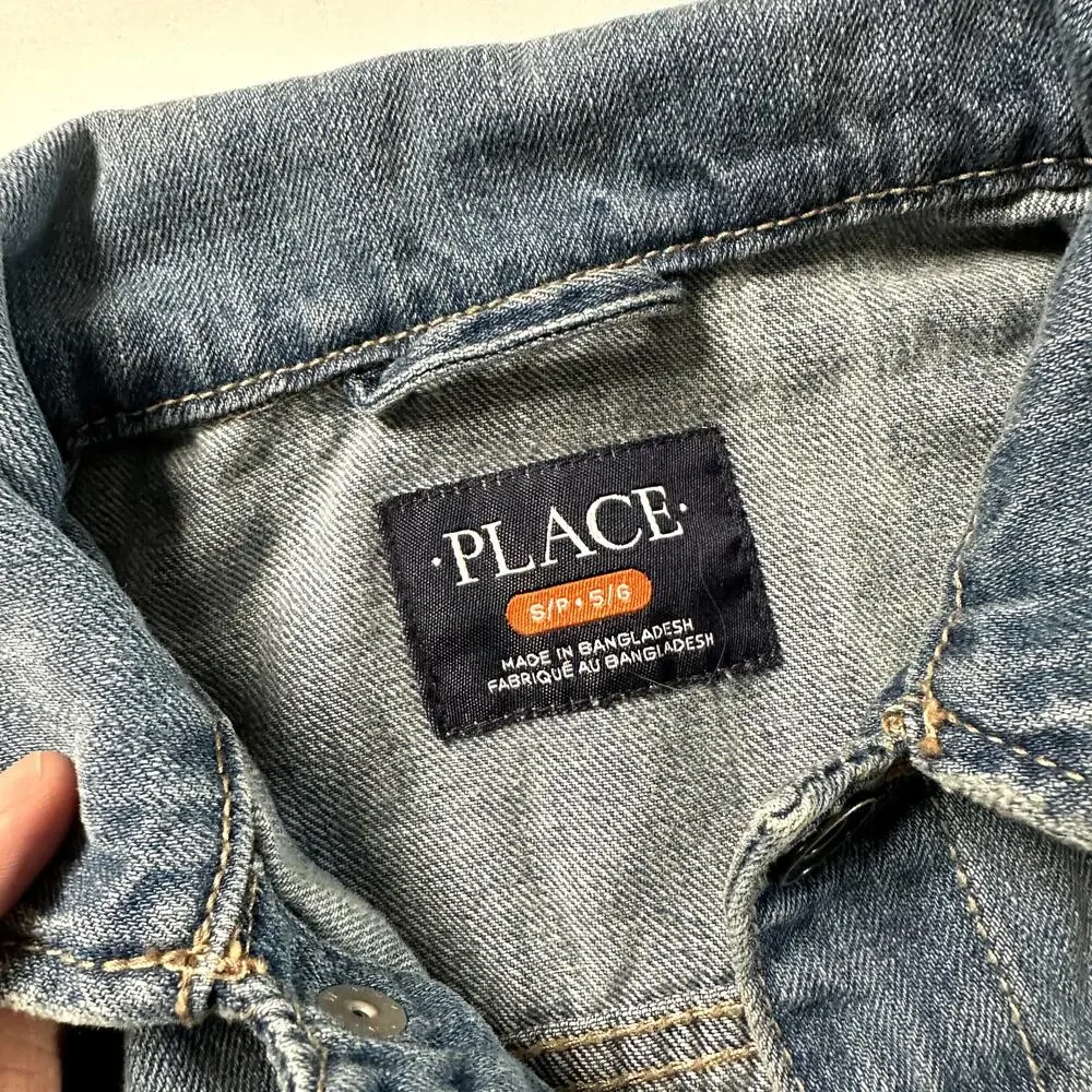 The Children's Place Button Up Jean Jacket Sz S/P 5-6y